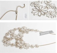 New Arrival Hot Selling Fashion Jewelry Classic Multilayer flowers necklace N12