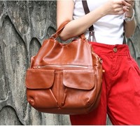 Crazy SALE Fashion Women's Casual Big Leather Handbag, Ladies Work Bag Top Layer Cowhide Messenger Bag