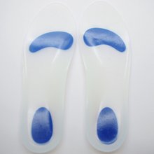 1 Pair/Lot 24 CM Gel Cushion Insole Shoe Pad For Flat Foot Splay Foot Heel Pain Ease For Women/Girl
