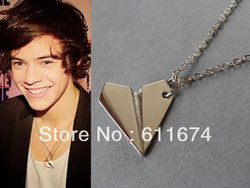 Silver Paper Airplane Necklace, Harry Styles, One Direction, 1D Necklace(China (Mainland))