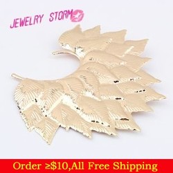 Fashion Retro Exaggerated Punk Style Gold /Silver Leaves Ear Clip Cuff Earrings for women&men Jewelry(China (Mainland))