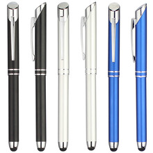 Fashion new designed metal touch screen stylus pen and ball pen for Samsung galaxy s3 smartphone/tablet/note,black&blue&silver