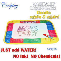 Free shipping In Stock 29X19cm CP1366 4 color Water Drawing Toys Mat Aquadoodle Mat&1 Magic Pen/Water Drawing Mat(China (Mainland))