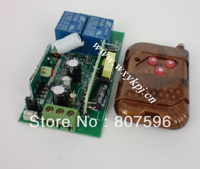 HOT AC220V 10A 2Channel RF Remote Controller Operating Voltage 85V 110V 250V Wireless Switch For Light Motor Car Door Gate Winch(China (Mainland))