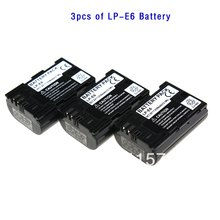 Accessories Parts 3Pcs LP E6 LPE6 camera Rechargeable Battery for Canon 5D Mark III 5D Mark