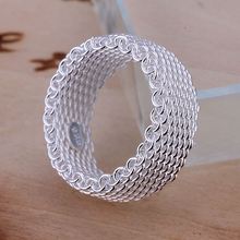 Free shipping 925 sterling silver jewelry ring fashion net ring top quality wholesale and retail SMTR040