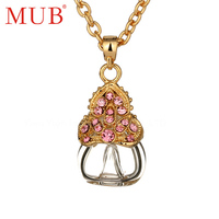 2013 Latest Women Perfume Bottle Necklace 18K Gold Plated Rhinestone Pendant Necklaces Fashion Free Shipping