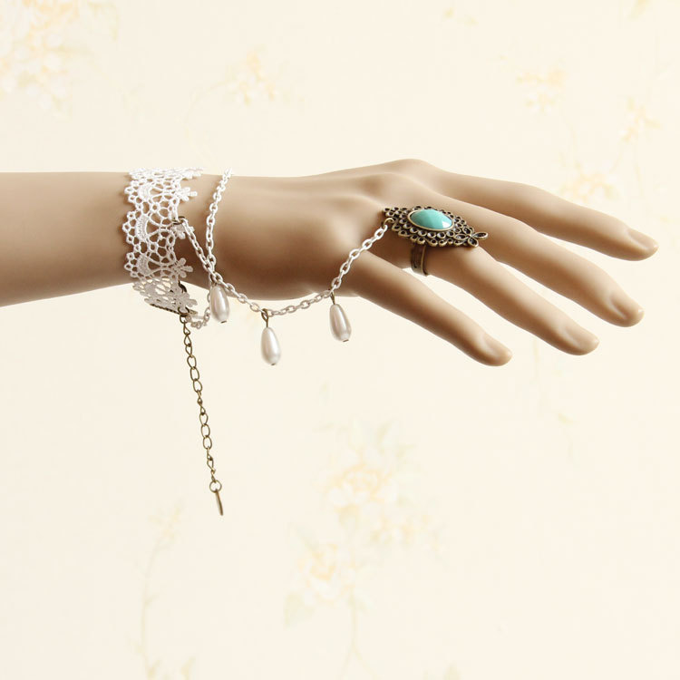 women bracelets Vintage gothic White lace Lace vintage bracelet birthday honey gift bride wedding accessories