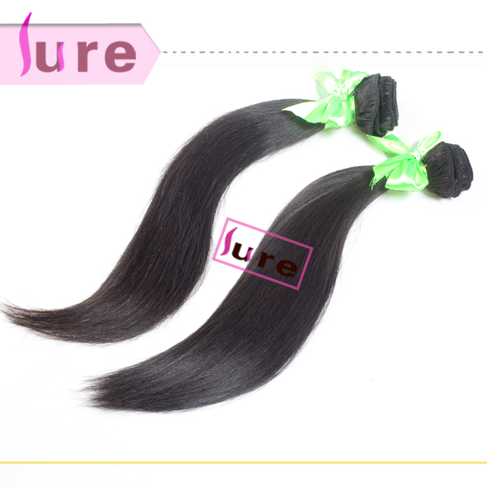 Peruvian virgin straight hair one piece lot with free shipping remy straight hair weave(China (Mainland))