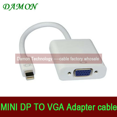 1pcs/lot mini displayport mini dp to vga cable converter male to female mini dp vga cable thunderbolt with retail package 1080p(China (Mainland))