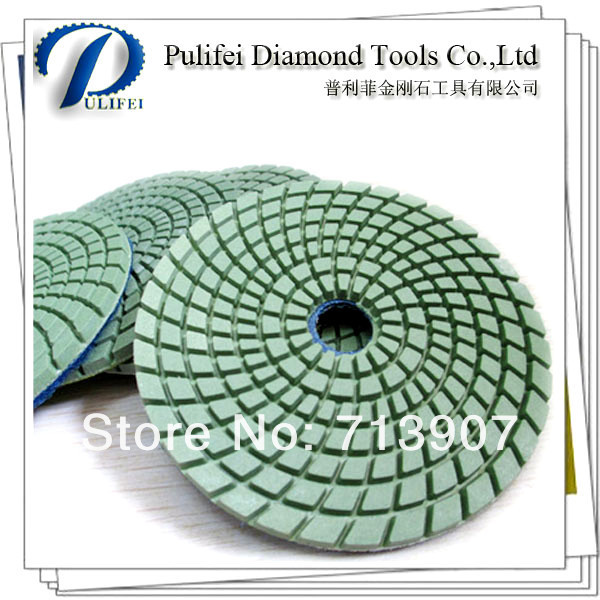 100mm Flexible Resin Wet Granite Polishing Pad Fix On Electric Angle Grinder(China (Mainland))