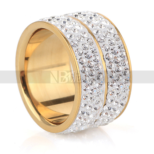 Free shipping New 18K Gold Plated Classic design Crystal Jewelry Wedding Rings For Women Jewelry