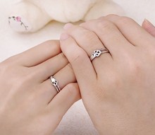Wholesale Free Ship 925 Sterling Silver Engagement Promise Love Heart Ring Wedding Rings for Men and