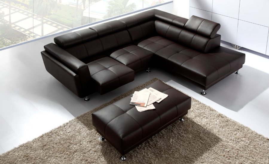 Leather sofa Modern style elegant couch sofa cover Lounge furniture 