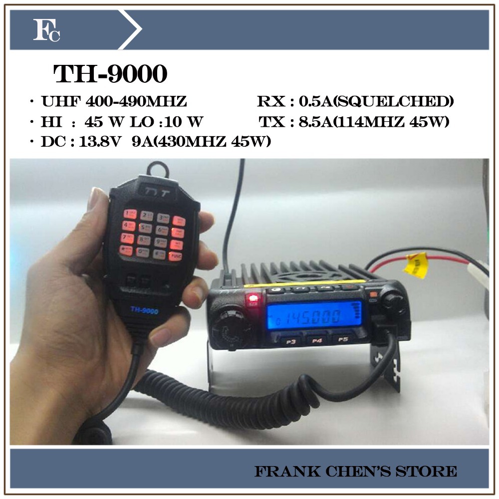 UHF FM Transceiver Mobile Radio FM Transceiver U Car radio TH9000 walkie talkie 