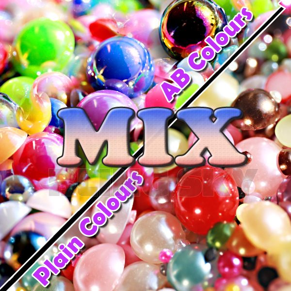 Mix Colors Sizes Half Round Pearls 2mm 3mm 4mm 5mm 6mm 8mm 10mm 12mm loose imitation