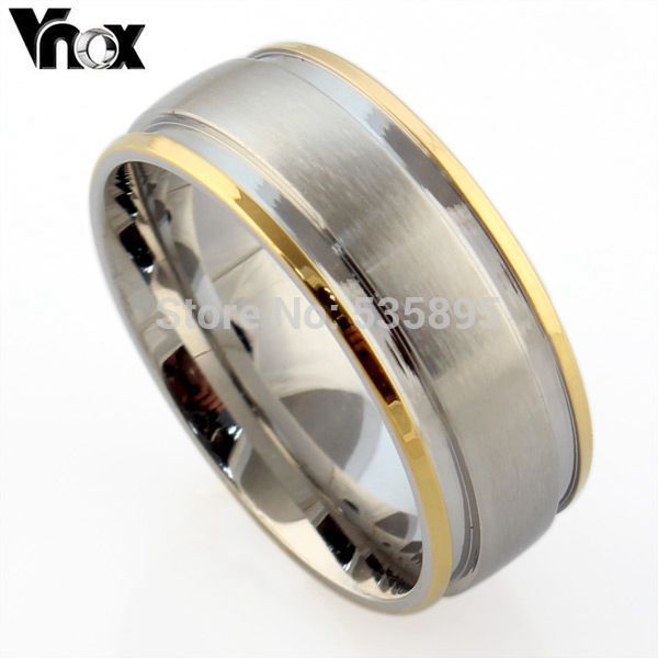 18K gold plated rings 316L Stainless Steel rings for men women jewelry Free shipping