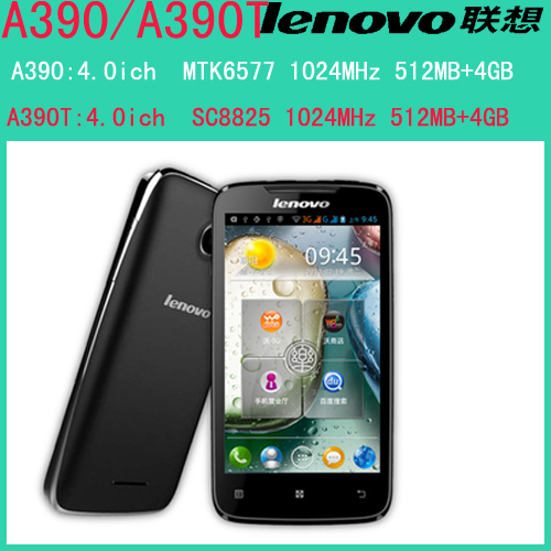 Original Lenovo A390 MTK6577 Dual Core Mobile Phone Android 4 0 RAM 512MB ROM 4GB Dual