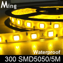 LED strip light ribbon single color or RGB 5 meters 300 pcs SMD 5050 IP65 waterproof