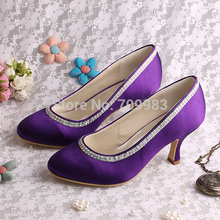  13 Colors Individually Handmade Wedding Shoes Low Heels White Silk Party Pumps Closed Toes Dropshipping