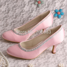  13 Colors Individually Handmade Wedding Shoes Low Heels White Silk Party Pumps Closed Toes Dropshipping