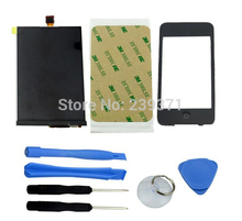 Free shippnig LCD screen + Touch glass+ Frame   For Ipod touch 3G Digitizer Glass replacement