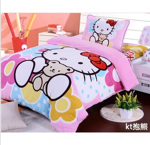 Hello Kitty Bedding Set Mickey Mouse Bedding Sets Coral Fleece
