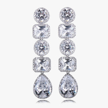 New Arrivals Women Deluxe Styles Big Earrings AAA Cubic Zirconia Earrings Lead Free Marriage Anniversary Gifts