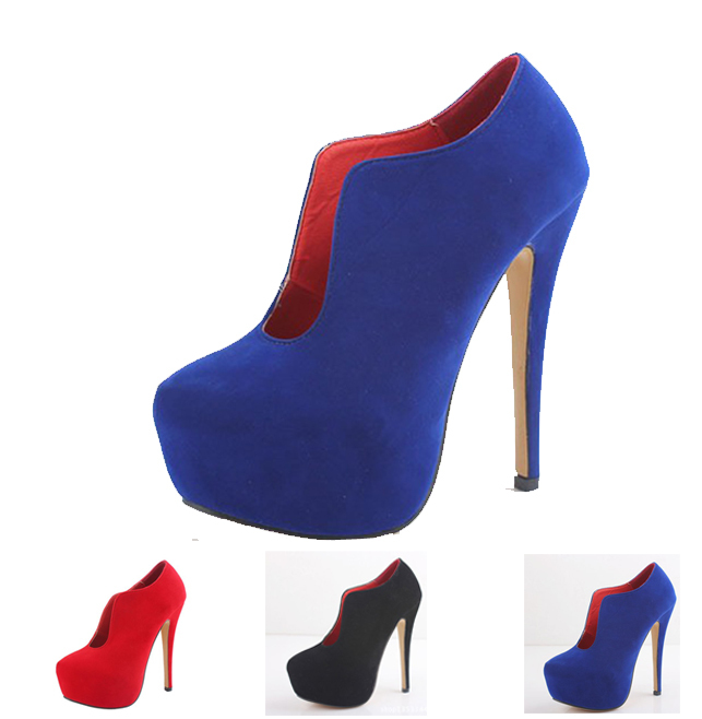 Buy Women size 11 12 heels 5 inch Black red blue big size high heels ...