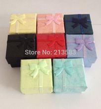 Wholesale 48pcs lot Fashion Jewelry Box Multi colors Rings Box Earrings Pendant Box 4 4 3