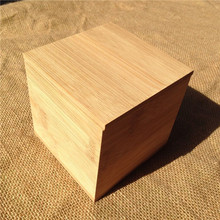 High Quality Bamboo Coffee Bean Box Square StorageTea Box Jewelry Box For Gift Flower Natural Bamboo