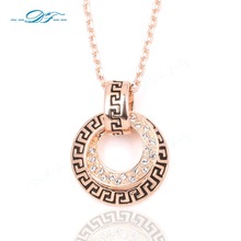Hot Sale Unique CZ Diamond Pave Party Necklaces Pendants 18K Gold Platinum Plated Wedding Jewelry For