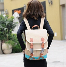 New 2014 Fashion women backpack,Sexy ladies canvas printing backpack,Casual vintage girls backpack free shipping