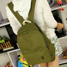 Pretty style canvas candy color women backpack college student school book bag leisure backpack