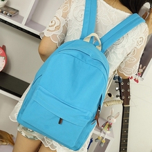 Pretty style canvas candy color women backpack college student school book bag leisure backpack