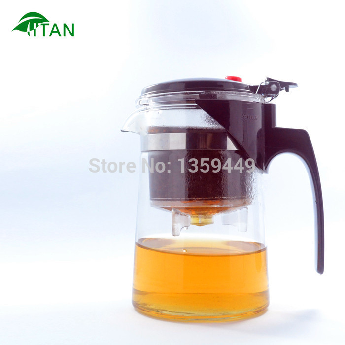 Free shipping 500ml straight heat resistant glass tea pot as kung fu tea set teapot flower