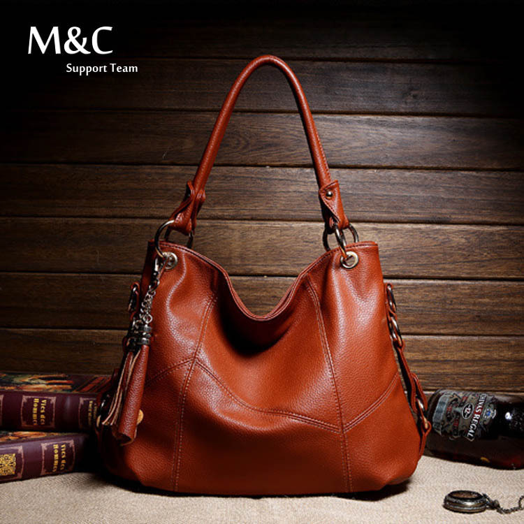 Christmas gifts 2015 Genuine Leather Women Handbag Cowhide One Shoulder Messenger Bag for Women Hot Selling