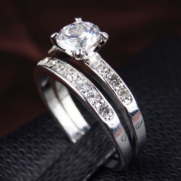 CZ Ring White Stone Simple Fashion Vintage Sterling Silver Jewelry Joyas Be Plata 925 Engagement Wedding