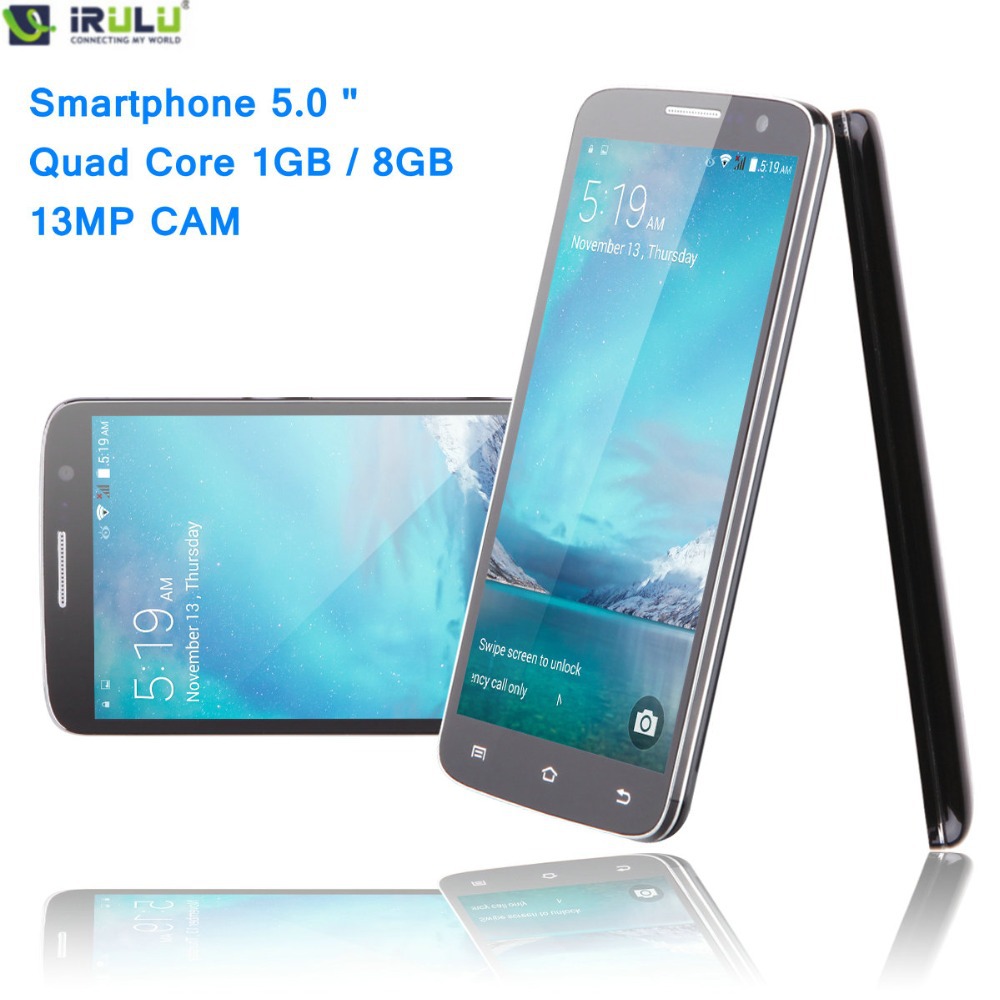 IRULU U2 Smartphone 5 0 Quad Core Android 4 4 Cell Phone MTK6582 8GB Dual SIM