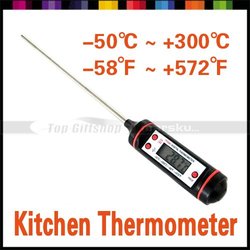 Nahrungsmittelfleisch LCD-Digital, das Küche-Prüfspitzen-Thermometer BBQ, Freeshipping, Dropshipping kocht
