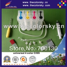 universal 4 color CISS kit continuous ink tank supply system with accessaries for hp brother canon epson printer free by DHL