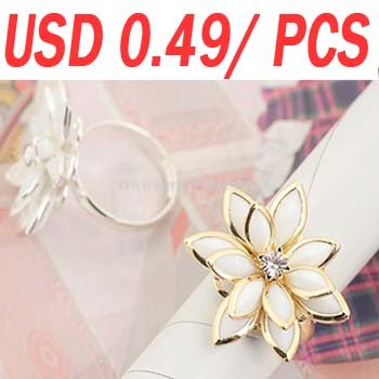 fashion LOTUS camellia flower Rings promotion cheap discount jewelry wholesale (2 colors) rig-a56(China (Mainland))