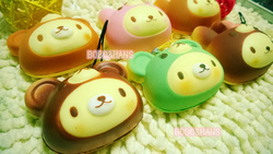 Free Shipping/New Cute cartoon rabbit hat Bear squishy charm / mobile phone Strap pendant / Wholesale(China (Mainland))
