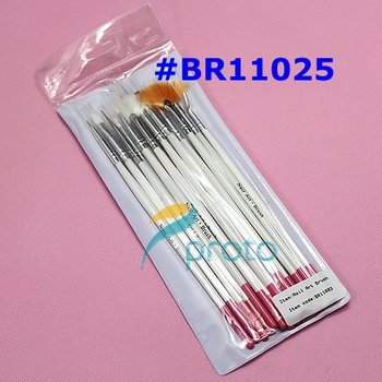 Freeshipping-12pcs Nail Art Design Brushes Gel Set Painting Draw Pen Polish Dropshipping [Retail]  SKU:G0029