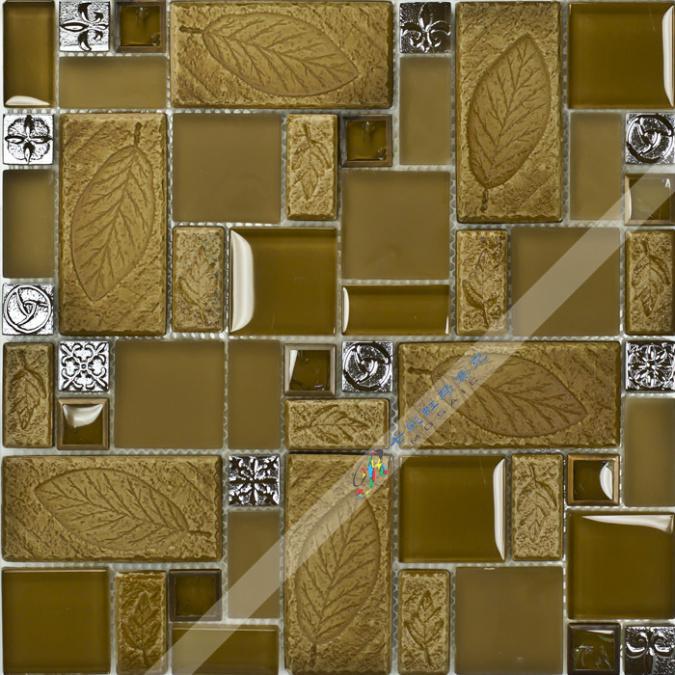 [7Colorful Mosaic] Wholesale/Retail/Dropshipping China Glass Mosaic Tiles for Home, Free Design + Free Small Sample, QO017(China (Mainland))