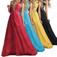 Prom Wedding Ball Gowns One Shoulder Long Party Cocktail Dress Women's Dresses LF046