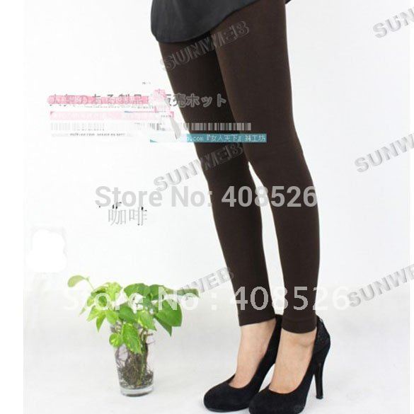 5PCS/LOT Women Warm Winter Slim Leggings Stretch Pants Thick footless tight Wholesale Price Free Shipping 3524(China (Mainland))