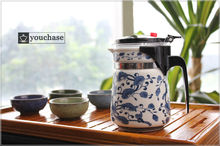 6 patterns available!!! 500ml DEHUA porcelain office teapot, blue and white tea pot, integrative and convenient design mug