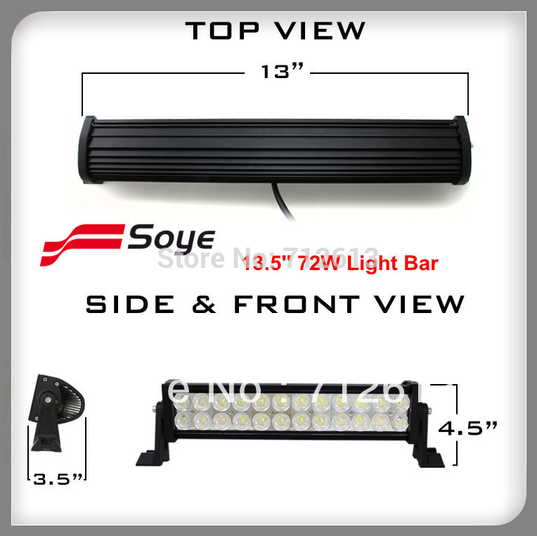 13.5inch 72W led truck light bar offroad led light bar 4x4 accessories(China (Mainland))