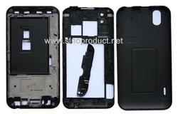Mobile Phone Replacement Parts Full Housing / Cover For LG P970 Optimus Black (Black / White )(China (Mainland))
